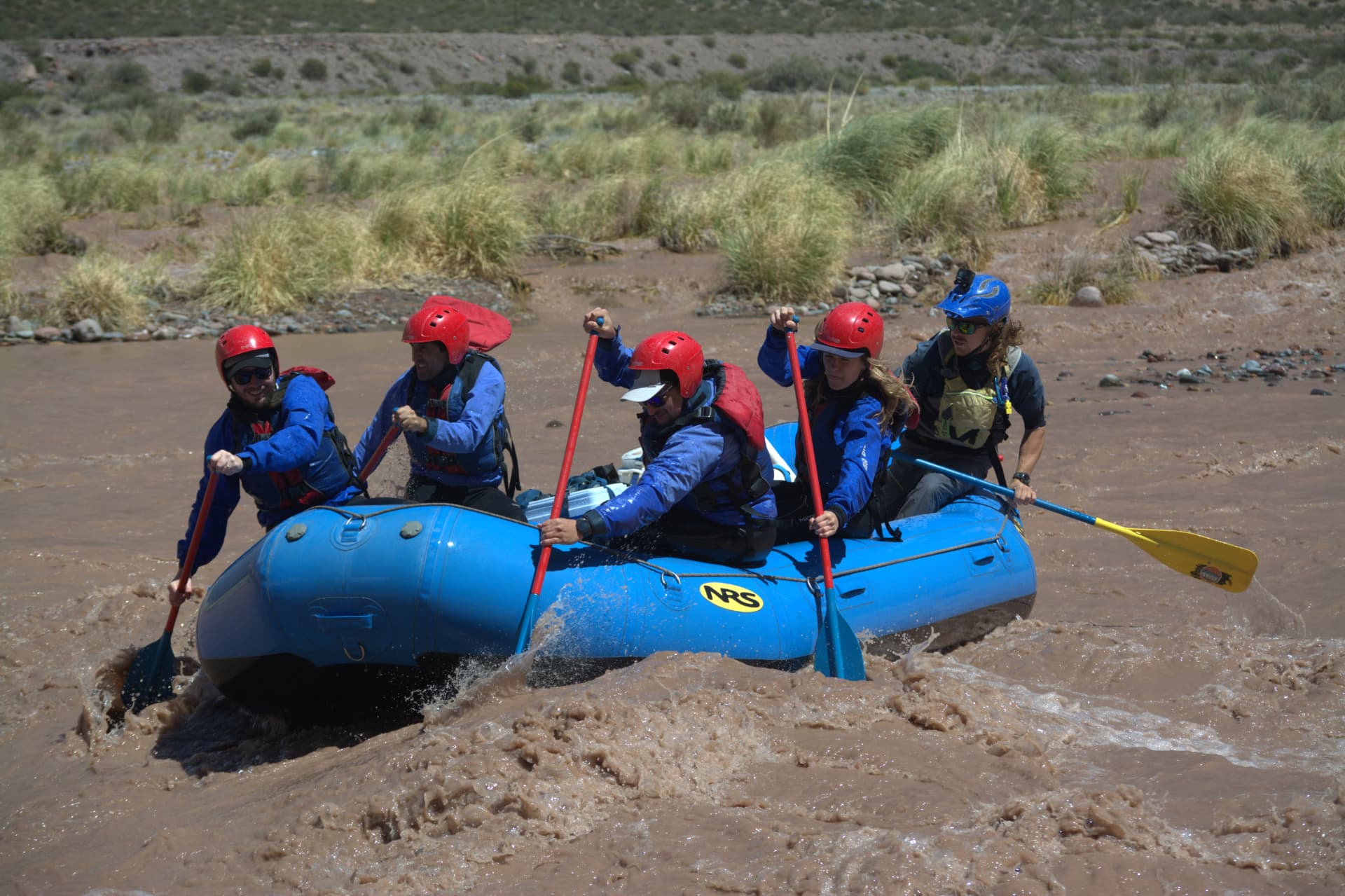 Rafting en los rápidos del Río Mendoza, Potrerillos